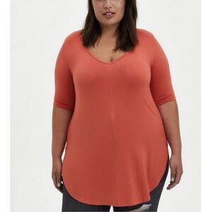 Torrid Orange V-Neck Tunic